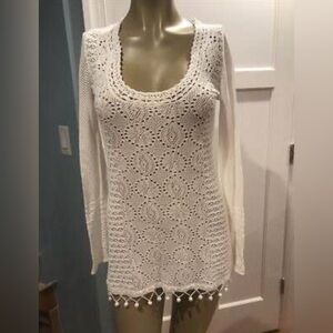 Lilly Pulitzer Crochet Long Sleeve Tunic - Extra Small